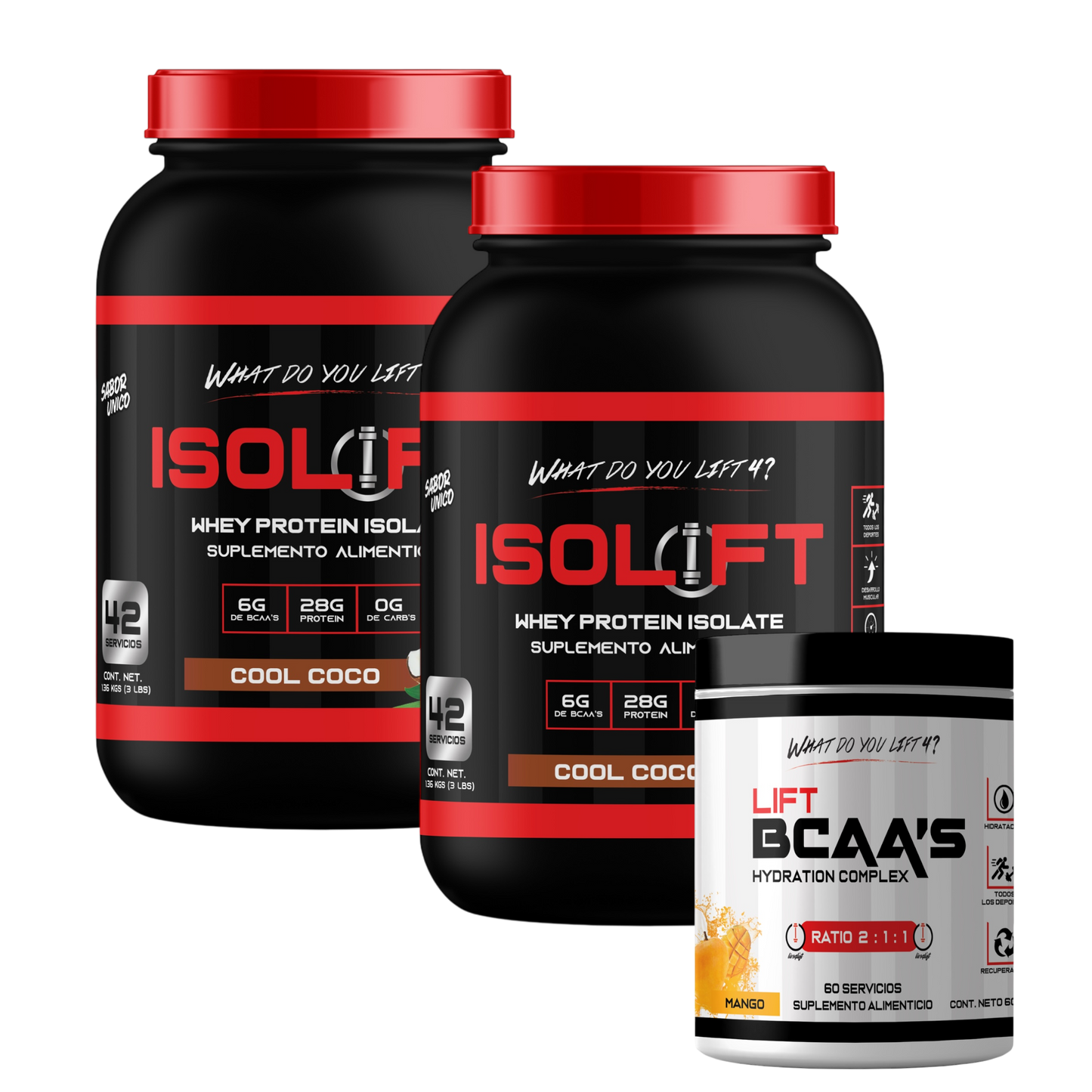 2 ISOLIFT + 1 LIFT BCAA’s Gymrat Combo