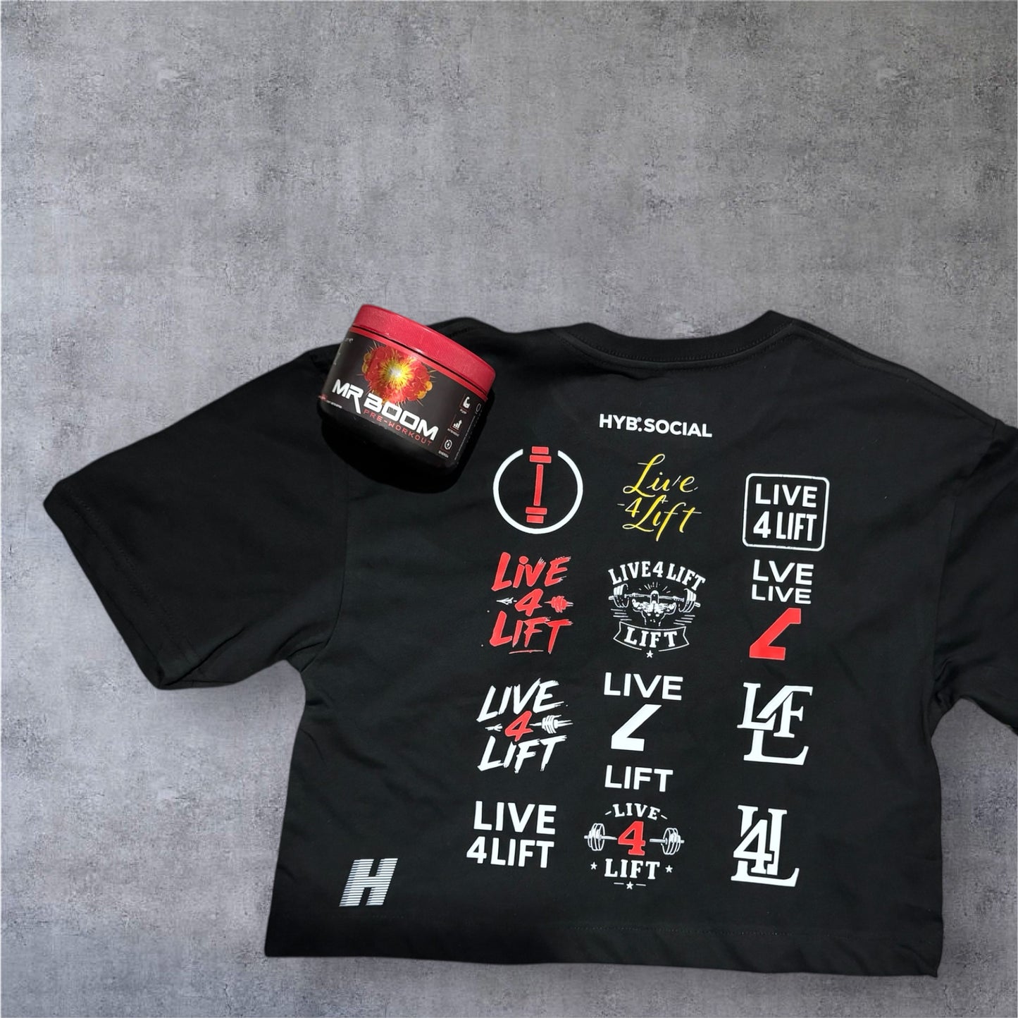 Crop Top Oversize Logo Storm (Live4Lift x HYB)