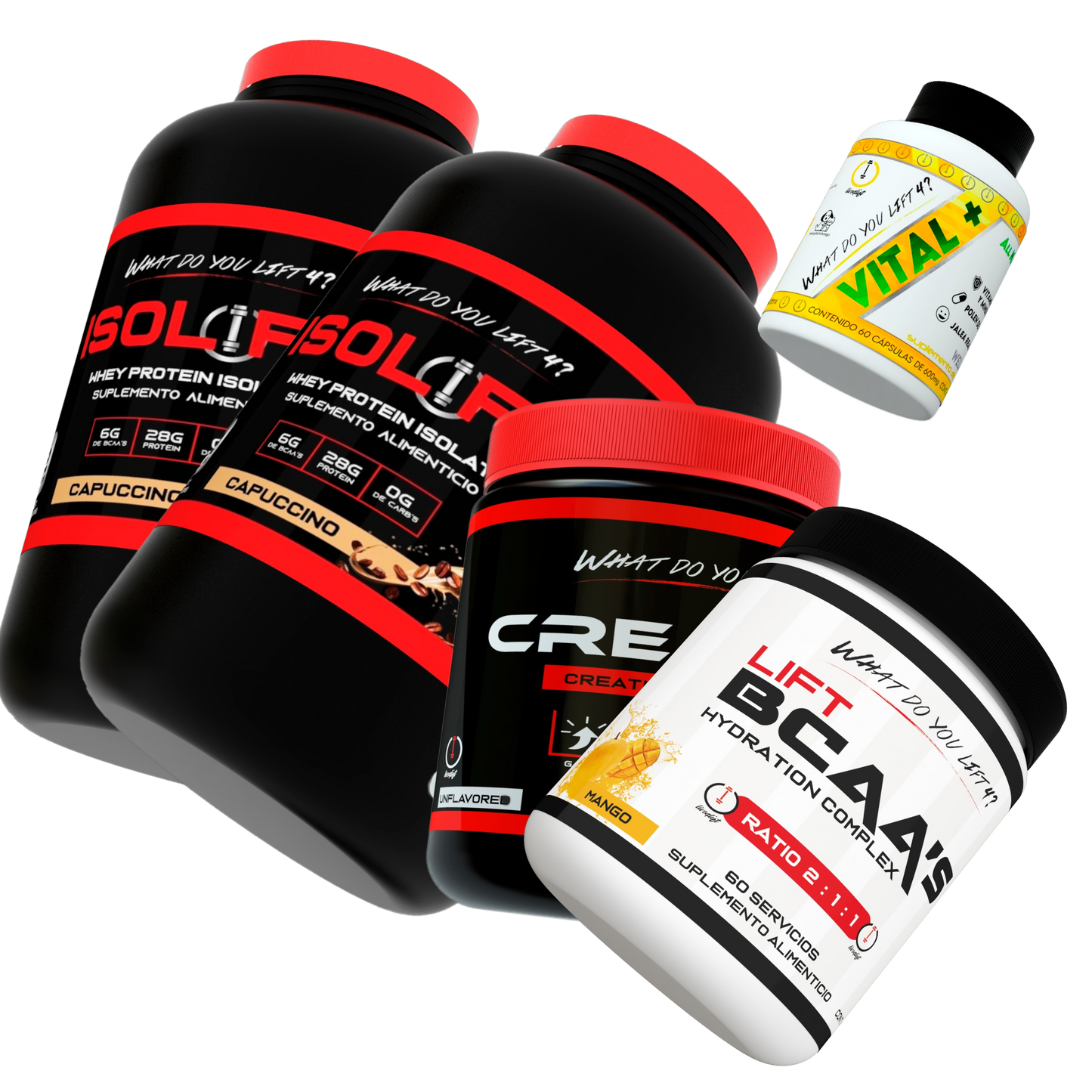 Combo Premium 2 ISOLIFT + 1 CREALIFT + 1 LIFT BCAA + 1 Vital Plus